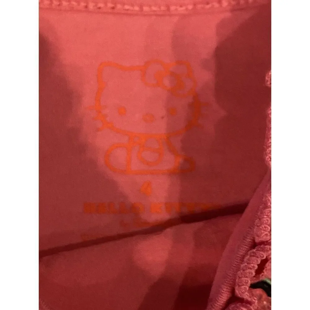 HELLO KITTY Hot Pink & Silver SPARKLY TANK TOP SIZE 4T Girls